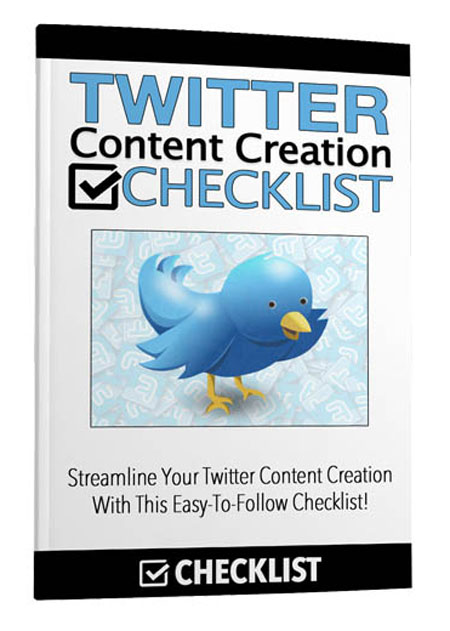 Twitter content creation checklist ebook