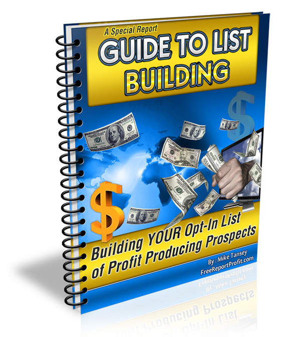 special report guide list building ebook