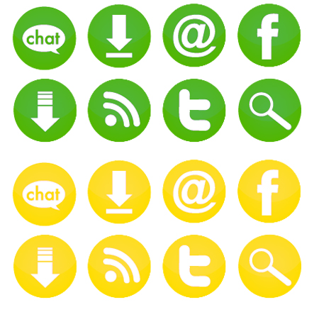 social media icons graphics