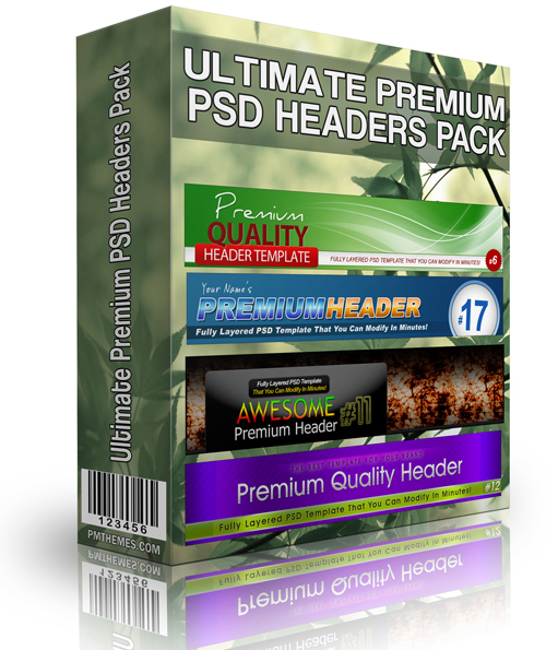 ultimate premium PSD headers pack graphics