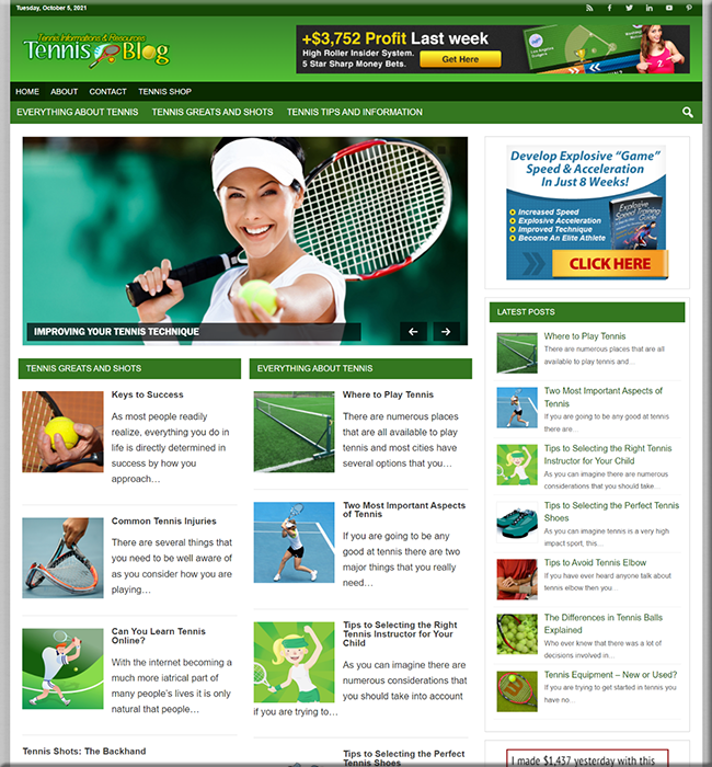 play tennis plr