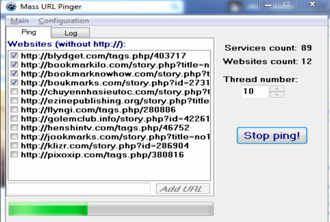 mass url pinger software