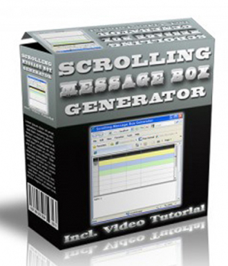 scrolling message box generator software