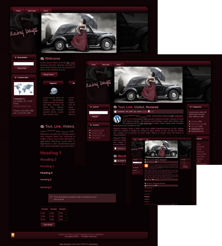 purple rain theme template