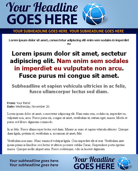 marketing minisite template