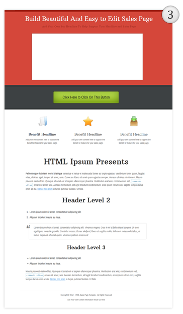 beautiful sales page template
