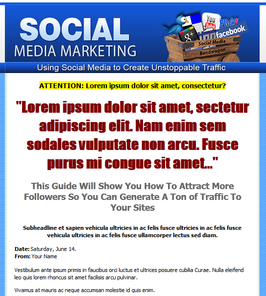 social media marketing template