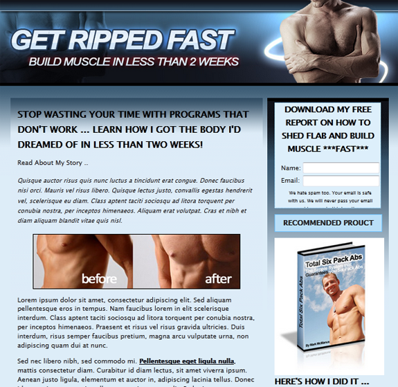 abs landing page template