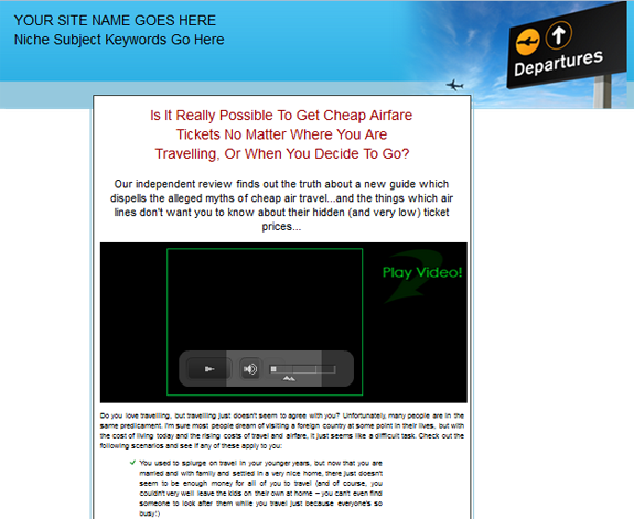 airfare secrets presell template