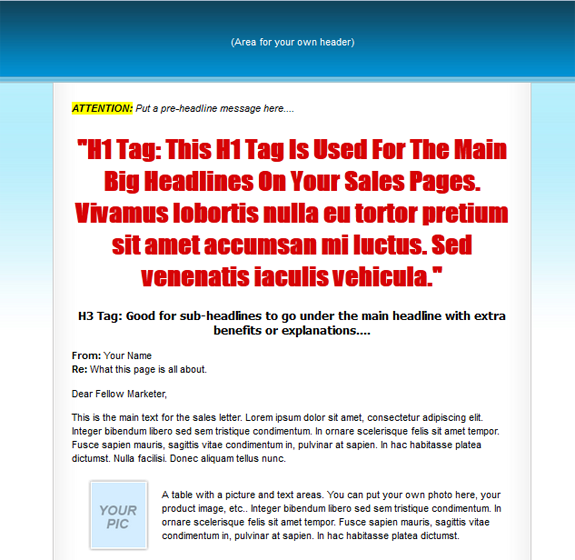 amazing minisite template