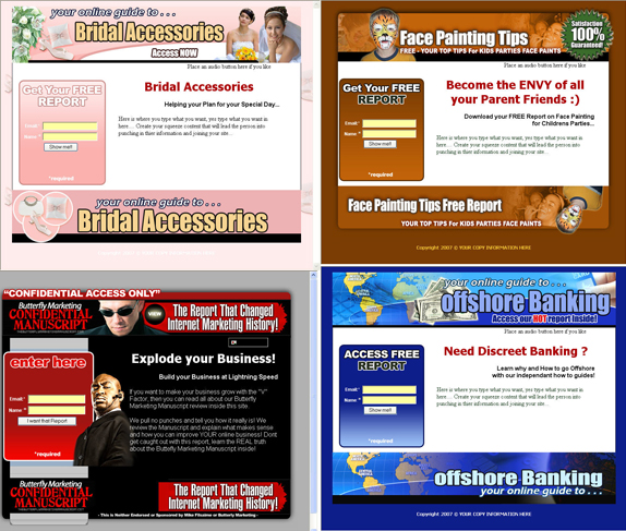 squeeze pages template