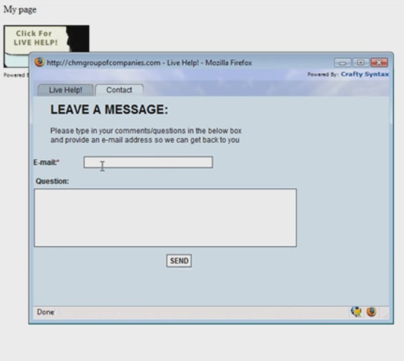 create live help enhanced website video